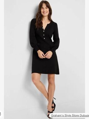 🏛️✨ NWT Nic+Zoe "Twirl Time" Knit Dress | XS | Black Onyx
